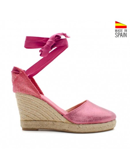 Alpargatas rosas metalizadas
