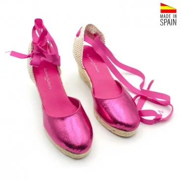 Cuñas fucsia mujer verano