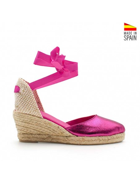 Alpargatas fucsia metalizadas