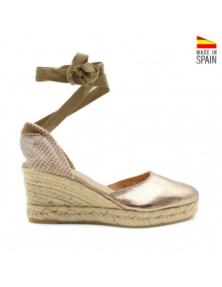 Alpargatas doradas metalizadas