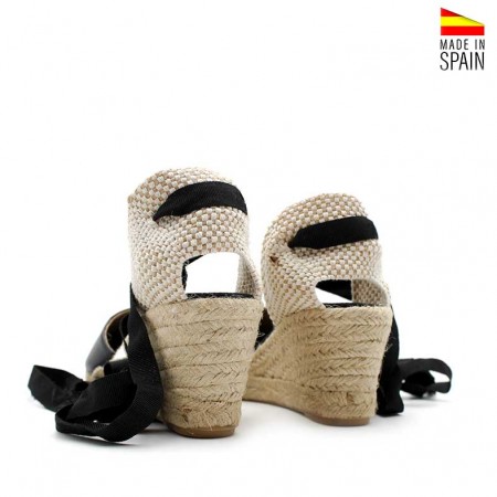 Alpargatas negras con cuña