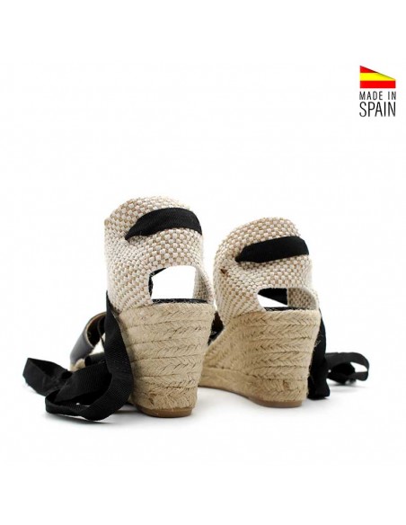 Alpargatas negras con cuña