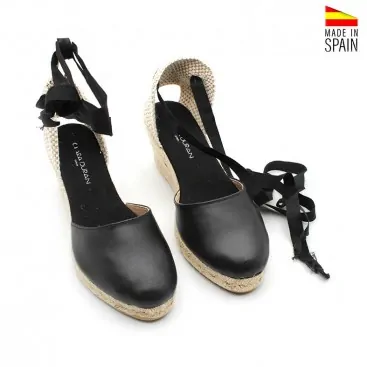 Alpargatas negras mujer