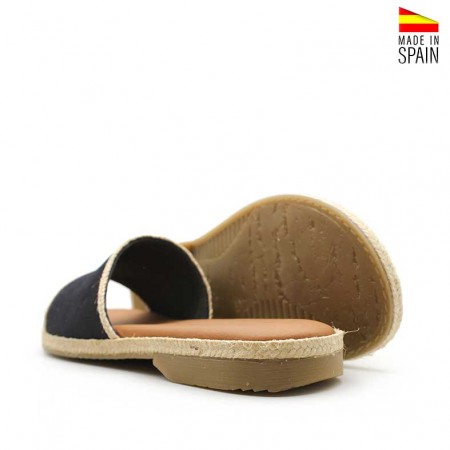 Sandalias azules destalonadas