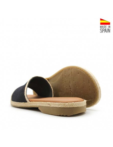 Sandalias azules destalonadas
