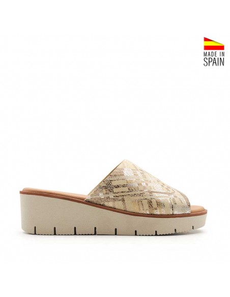 Sandalias beige metalizadas
