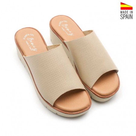 Sandalia plantilla gel beige