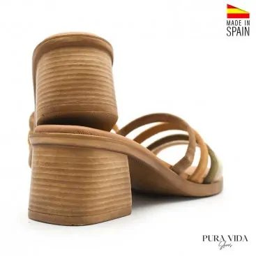 sandalia cómoda tacón ancho