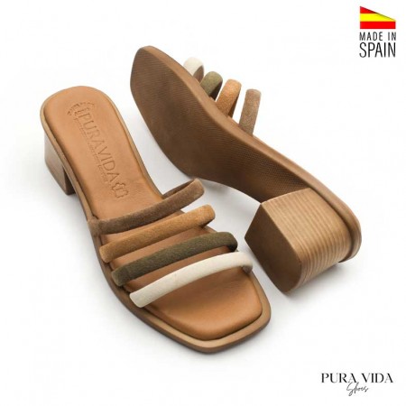 sandalia tiras destalonada