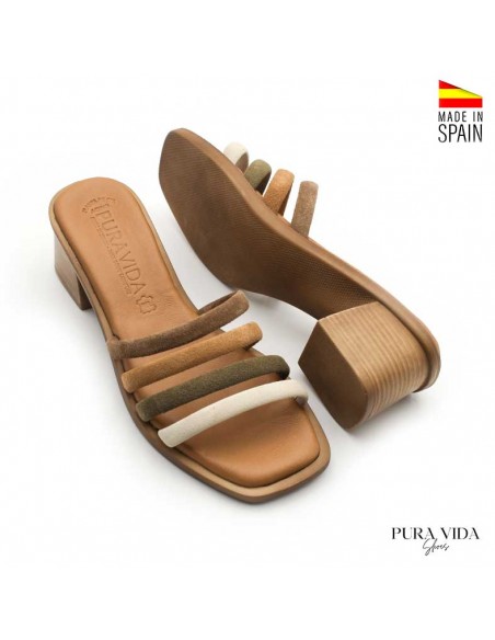 sandalia tiras destalonada