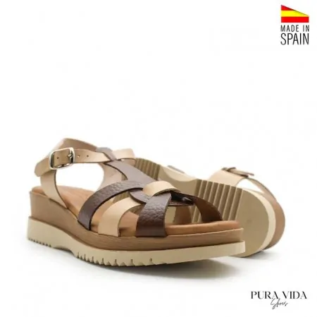 Sandalias entrelazadas de cuña