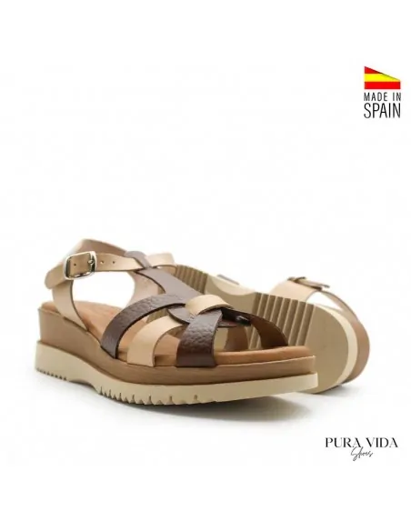 Sandalias entrelazadas de cuña