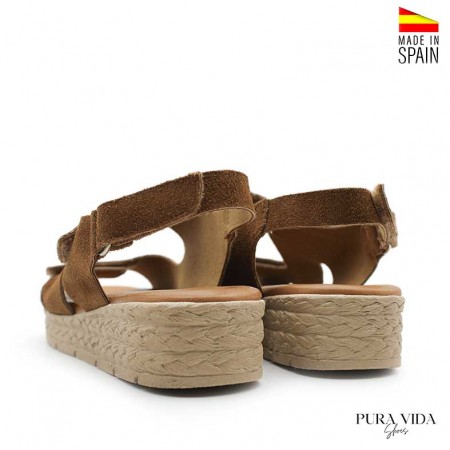 Sandalias plataforma bajas mujer