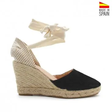 Alpargatas negras esparto