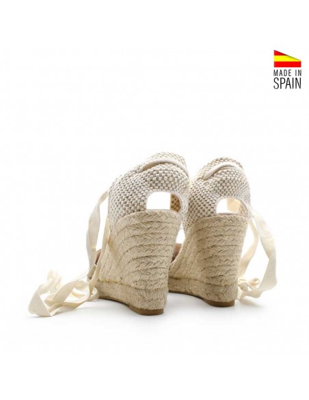 Cuñas de esparto beige