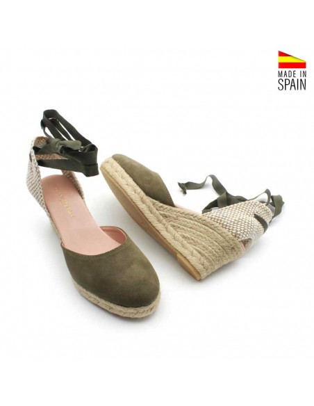 Alpargatas con cuña serraje