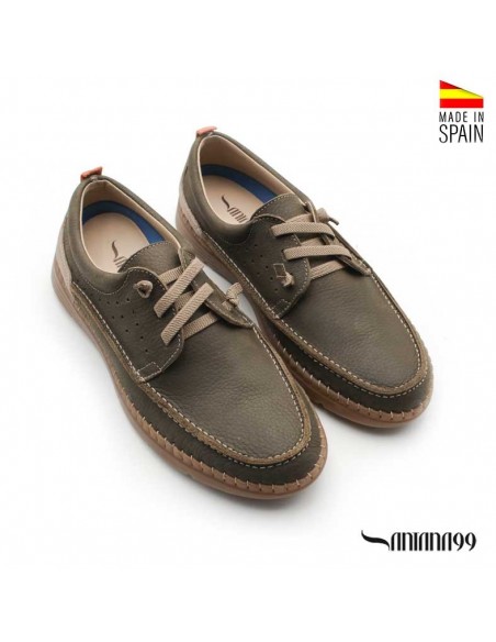 nauticos nobuck kaki hombre