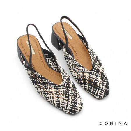 Zapatos tacon negro y blanco