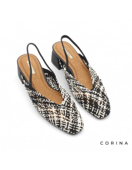 Zapatos tacon negro y blanco