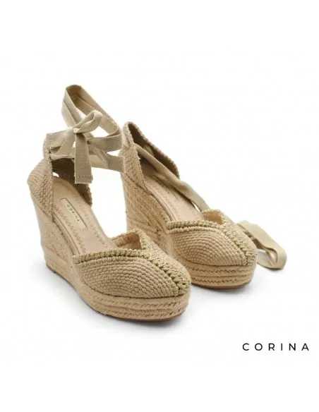 Alpargata cuña crochet