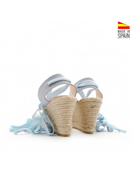 Cuña celestes mujer