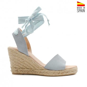 Sandalias Cuña celestes
