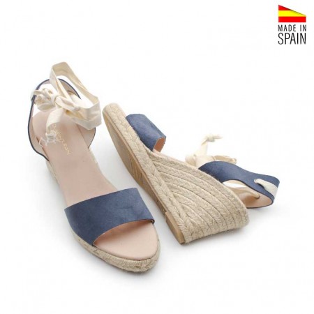 Sandalias serraje Azul Marino