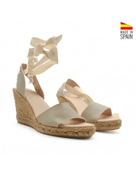 Sandalias piel Grises mujer