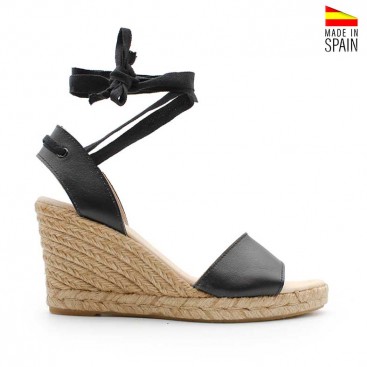 Sandalias Negras Atadas