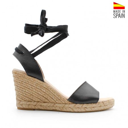 Sandalias Negras Atadas