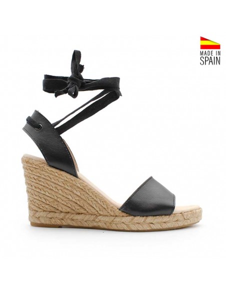 Sandalias Negras Atadas