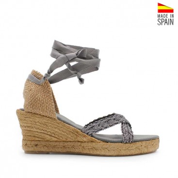 Sandalias Con Tiras plata