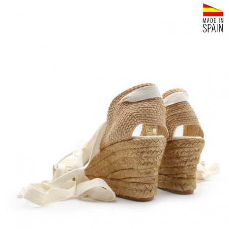 Sandalias Cuñas tiras Blancas