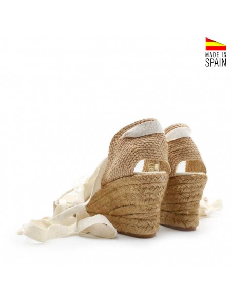 Sandalias Cuñas tiras Blancas