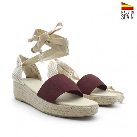 Sandalia elástico con cuña