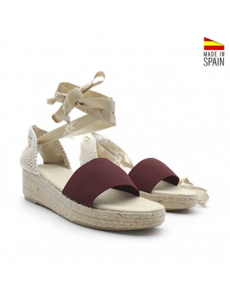 Sandalia elástico con cuña