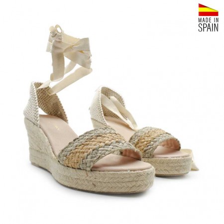 sandalia Beige de rafia