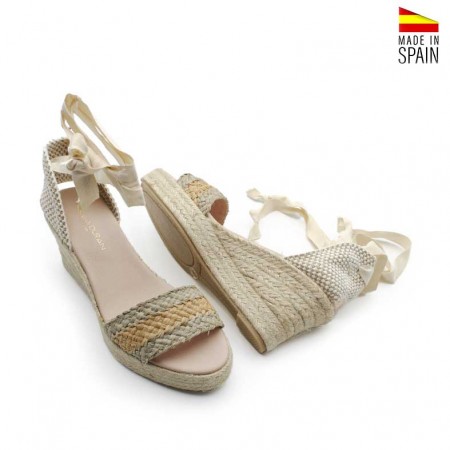 sandalia cuña de yute