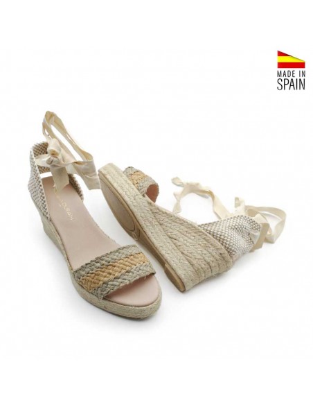 sandalia cuña de yute