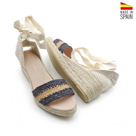 Sandalias cuña atada
