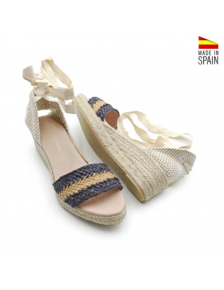 Sandalias cuña atada