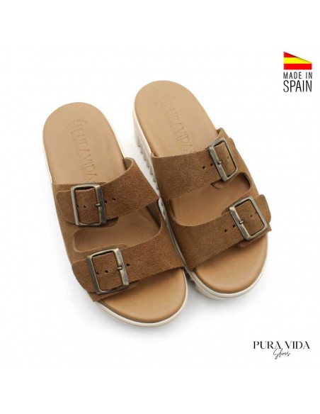 Sandalias Plataforma Track marron