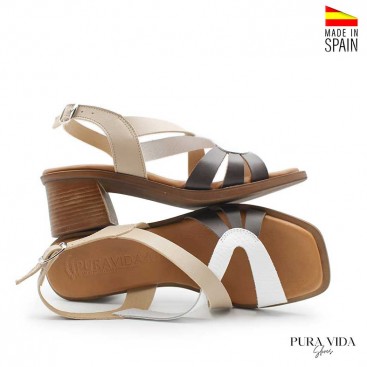 Sandalias Piel con Tacon