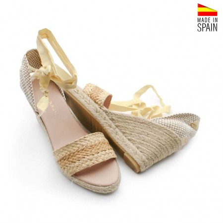 Sandalia amarillas esparto
