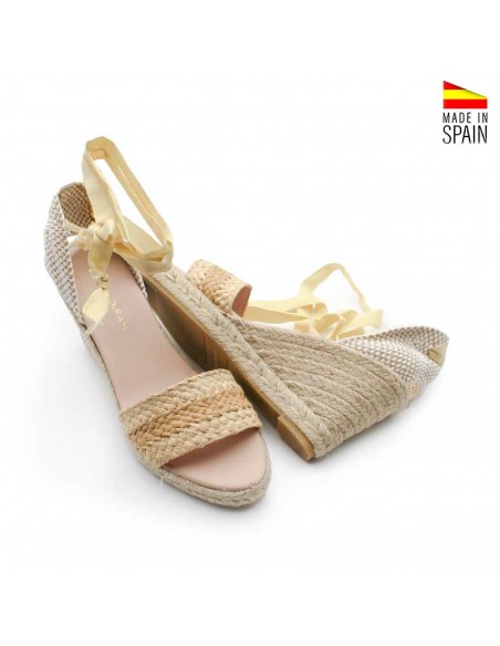 Sandalia amarillas esparto