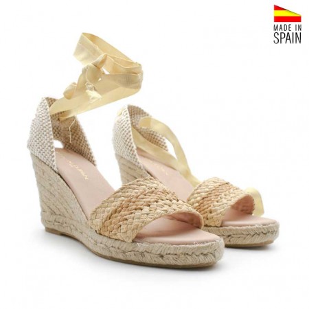 Sandalia cuña pala esparto
