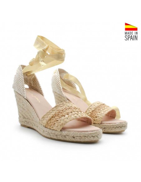 Sandalia cuña pala esparto