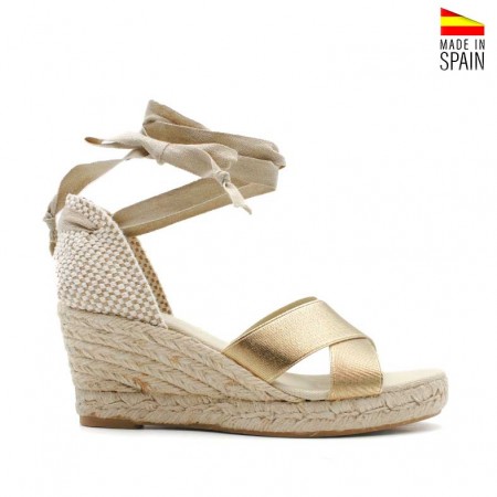 Sandalias Doradas elasticas