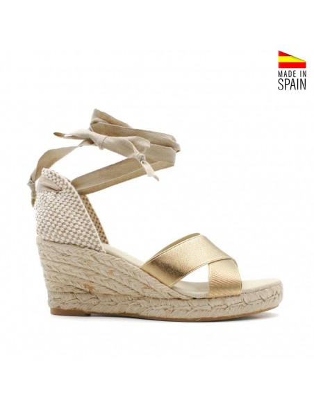 Sandalias Doradas elasticas