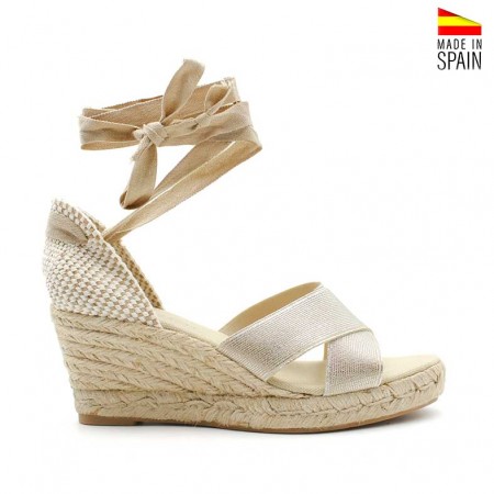 Sandalias Cuña platino